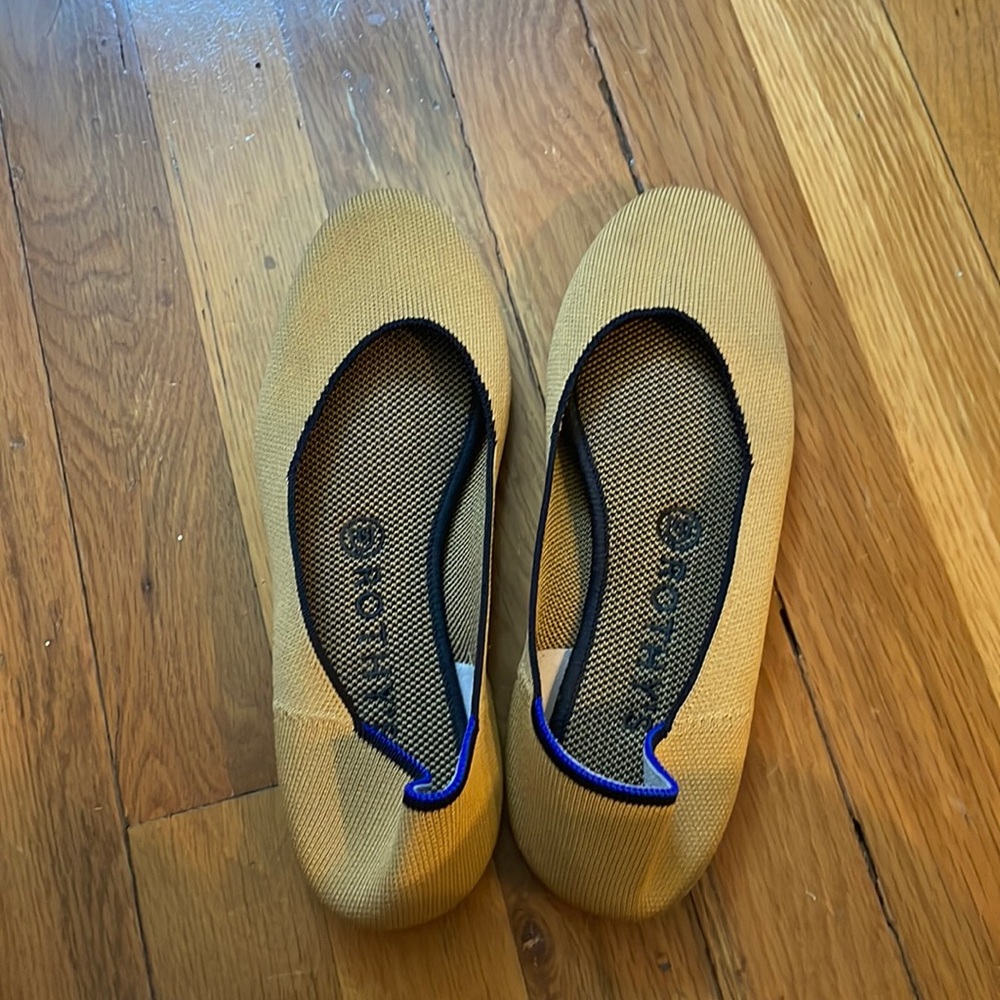 Yellow Rounded Rothy’s Flats